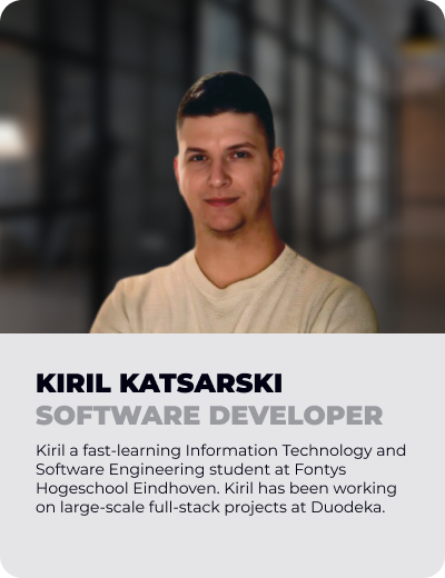 Kiril is software developer at Duodeka