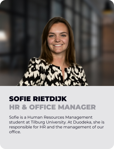 Sofie is HR and office manager at Duodeka